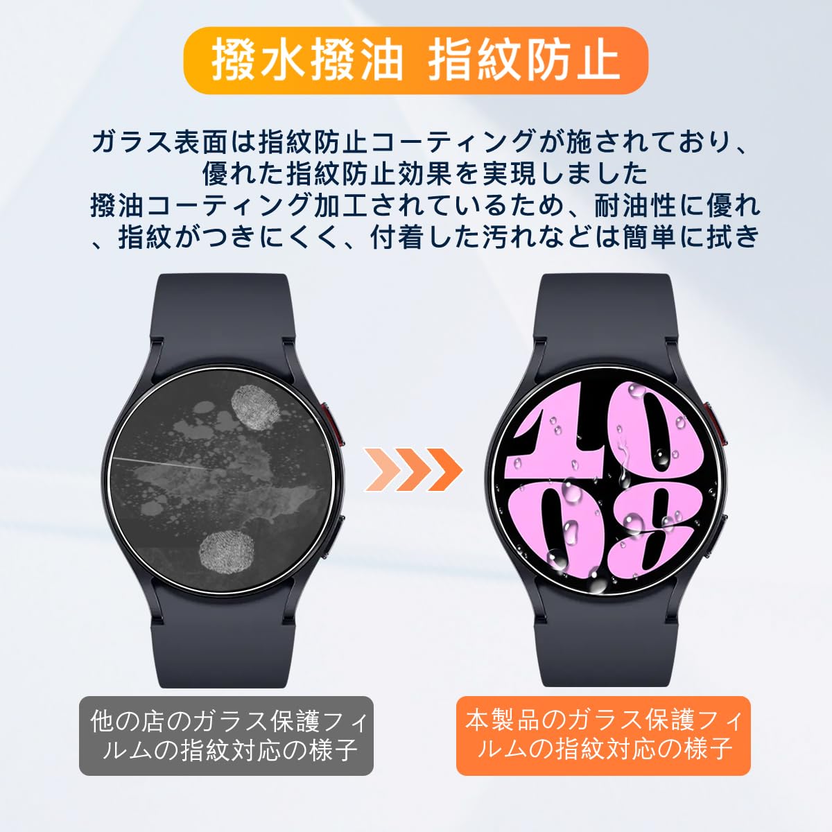 Amazon | 用 Galaxy Watch6 40mm ガラスフィルム 3枚 ギャラクシー